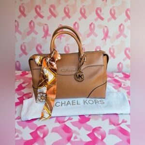Michael Kors Maya Satchel w/ free bag scarf